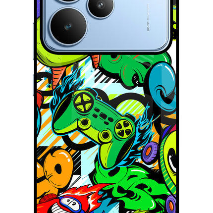 Game Doodle Realme P4 Glass Case