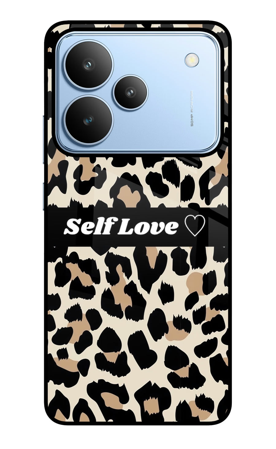 Leopard Print Self Love Realme P4 Back Cover, Glass case