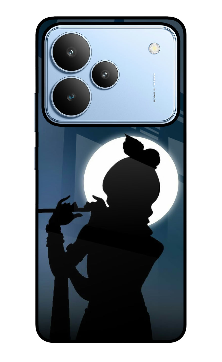 Shri Krishna Silhouette Realme P4 Back Cover, Glass case