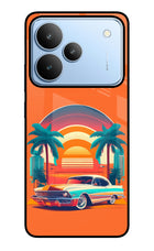 Palm Drive 80s Realme P4 Glass Case