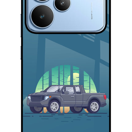 Retro Garage Vibe Realme P4 Glass Case