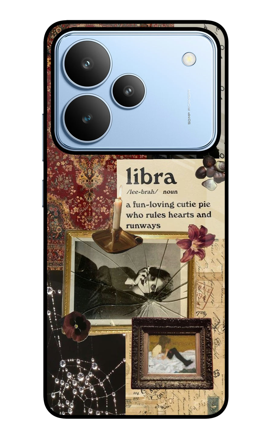 Libra Zodiac Realme P4 Back Cover, Glass case