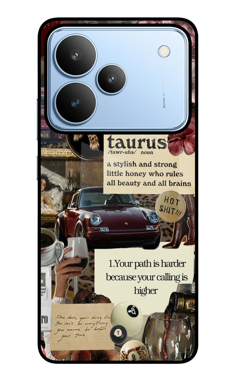 Taurus Zodiac Realme P4 Back Cover, Glass case