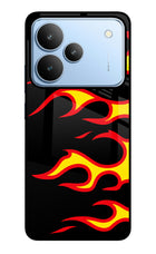 Side Sweep Flames Realme P4 Glass Case