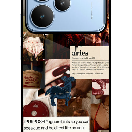 Zodiac Aries Realme P4 Glass Case