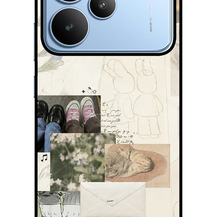 Soft Aesthetic Realme P4 Glass Case