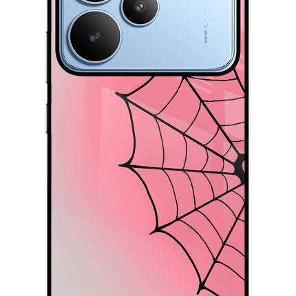 Pink Web Realme P4 Glass Case