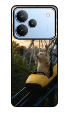 Rollercoaster Dog Realme P4 Glass Case