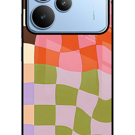 Wavy Grid Realme P4 Glass Case