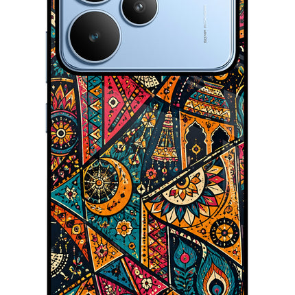 Folk Print Realme P4 Glass Case