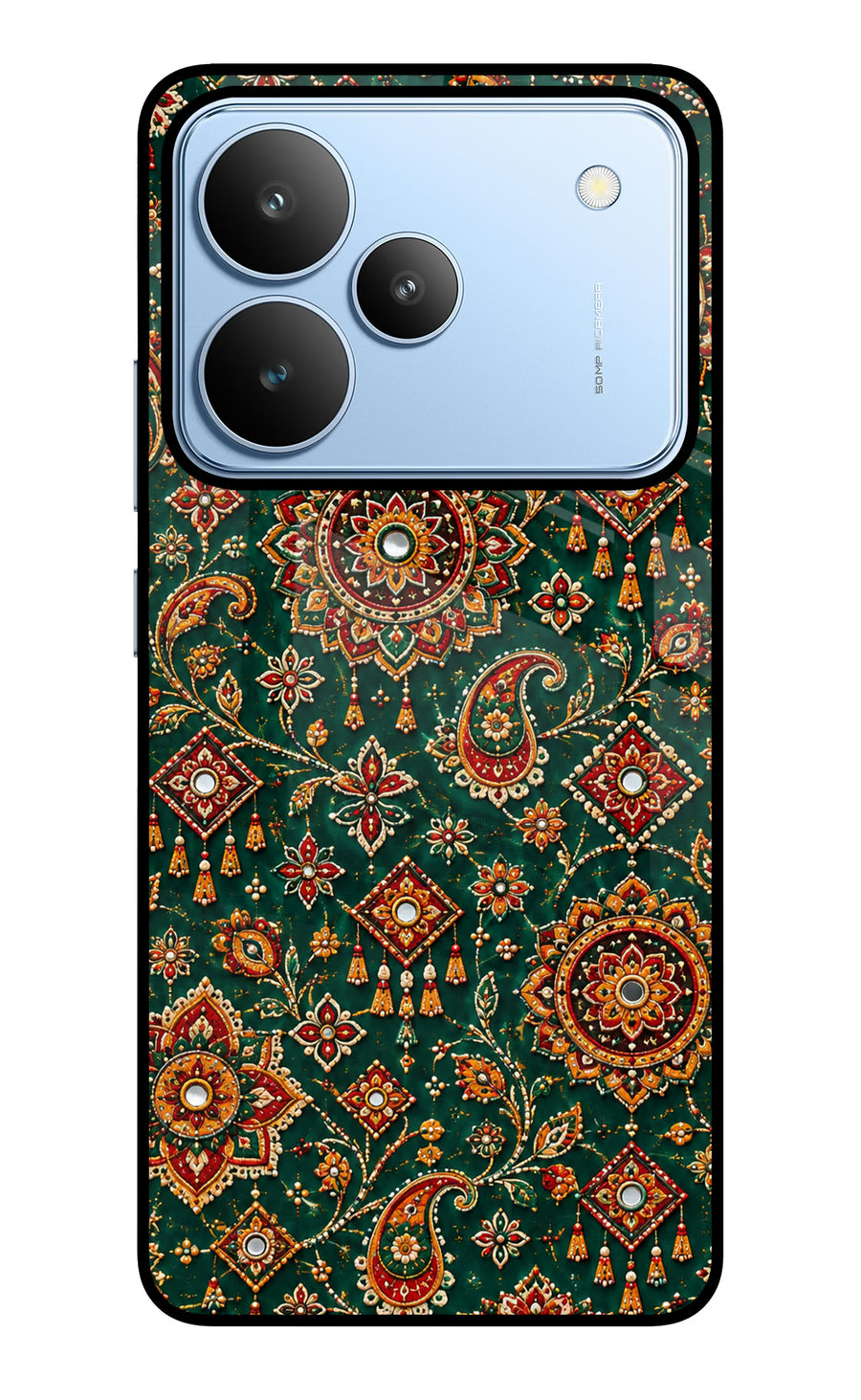 Green Pataka Realme P4 Back Cover, Glass case