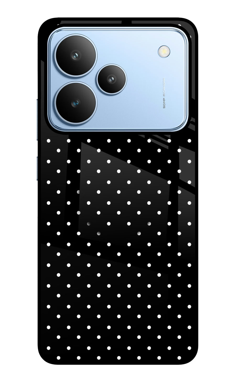 White Dots Realme P4 Pop Case, Glass case