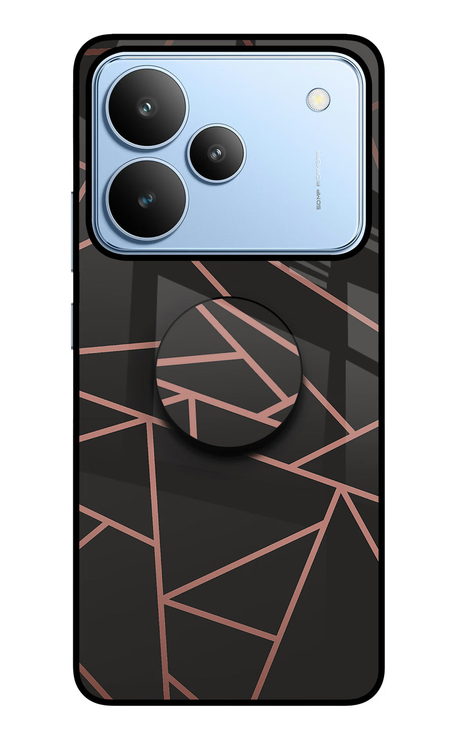 Geometric Pattern Realme P4 Pop Case, Glass case
