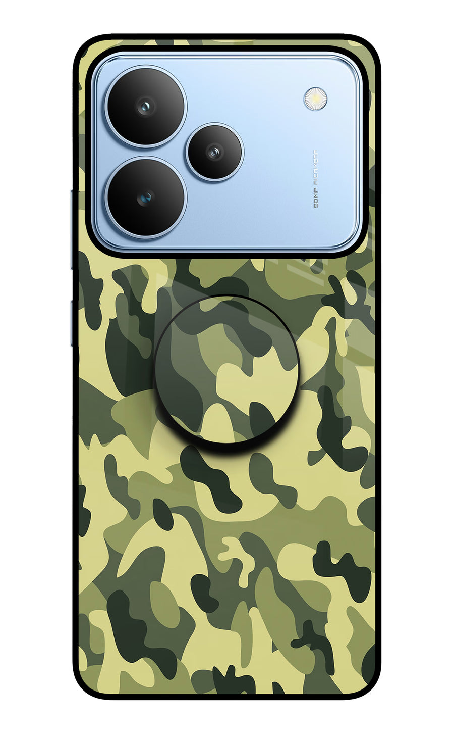 Camouflage Realme P4 Pop Case, Glass case