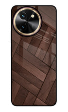 Wooden Texture Design Vivo T3x Glass Case