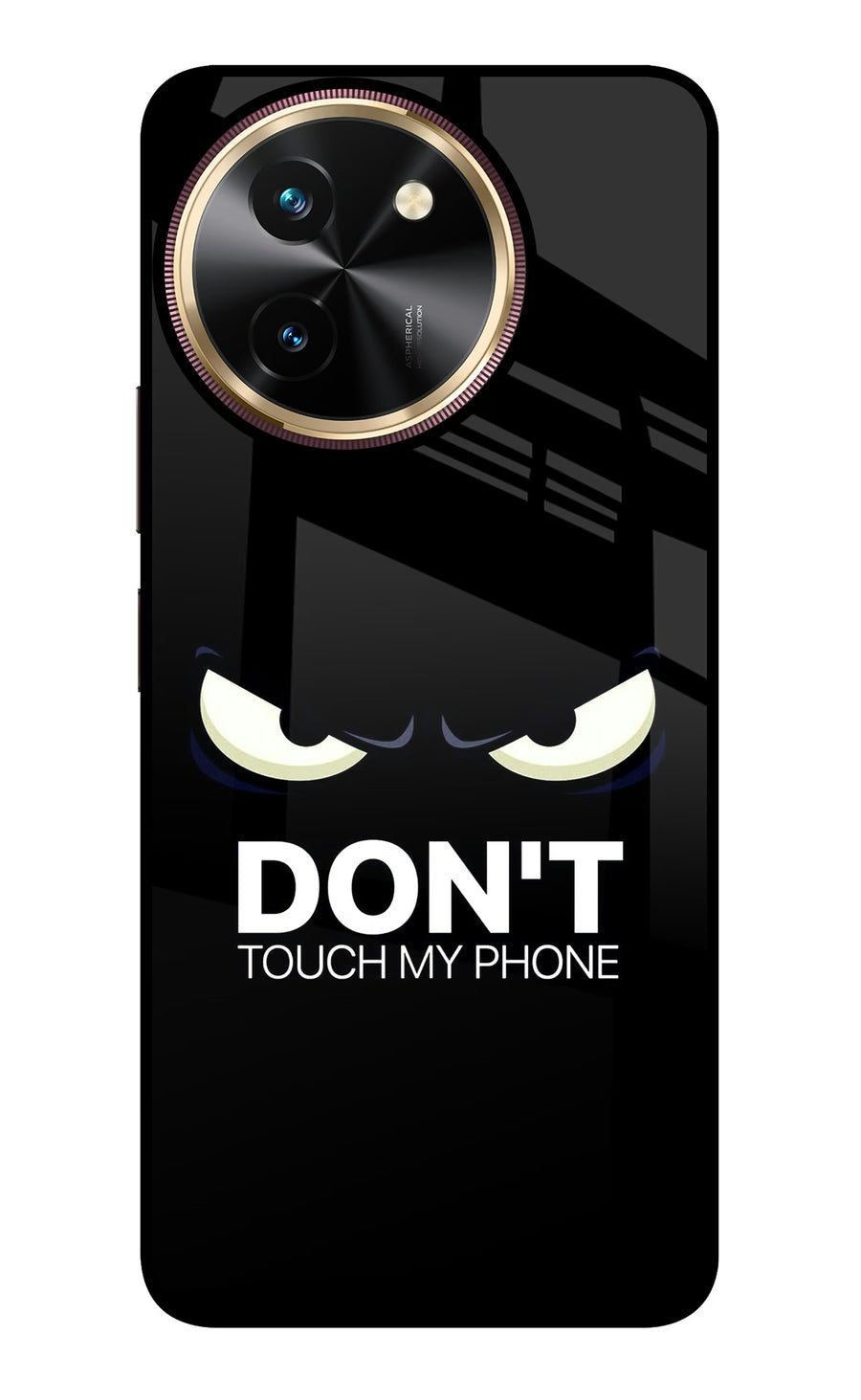 Don'T Touch My Phone Vivo T3x Back Cover, Glass case