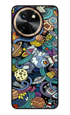 Space Abstract Vivo T3x Glass Case