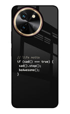 Life Motto Code Vivo T3x Glass Case