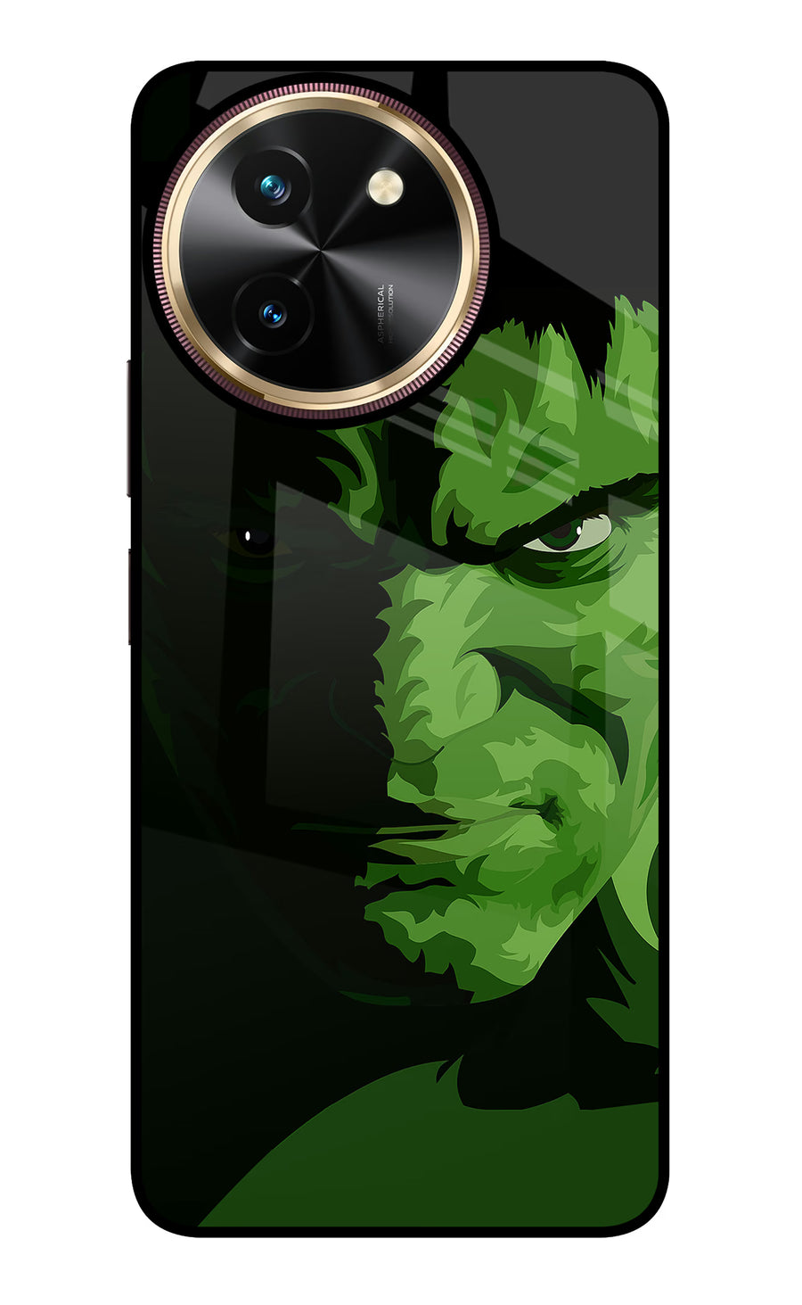 HULK Vivo T3x Back Cover, Glass case