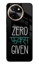 Zero Fucks Given Vivo T3x Glass Case