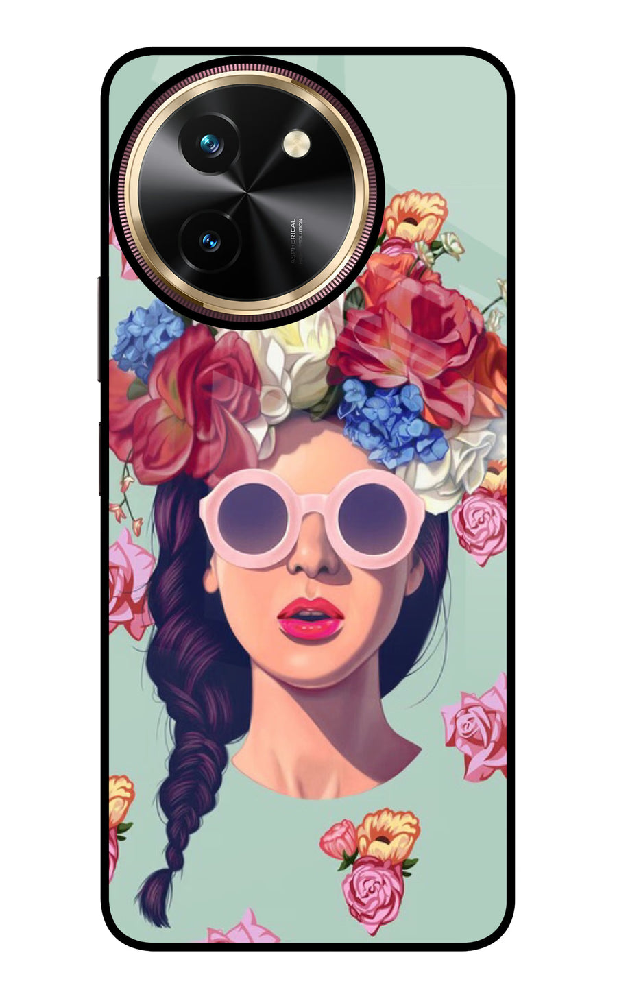 Pretty Girl Vivo T3x Back Cover, Glass case