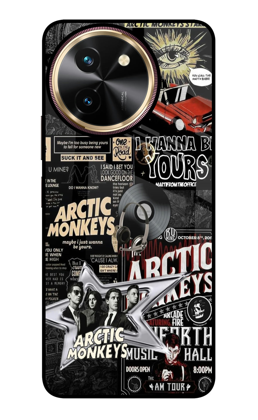 Arctic Monkeys Vivo T3x Back Cover, Glass case