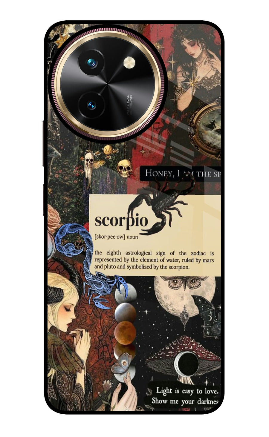 Scorpio Zodiac Vivo T3x Back Cover, Glass case