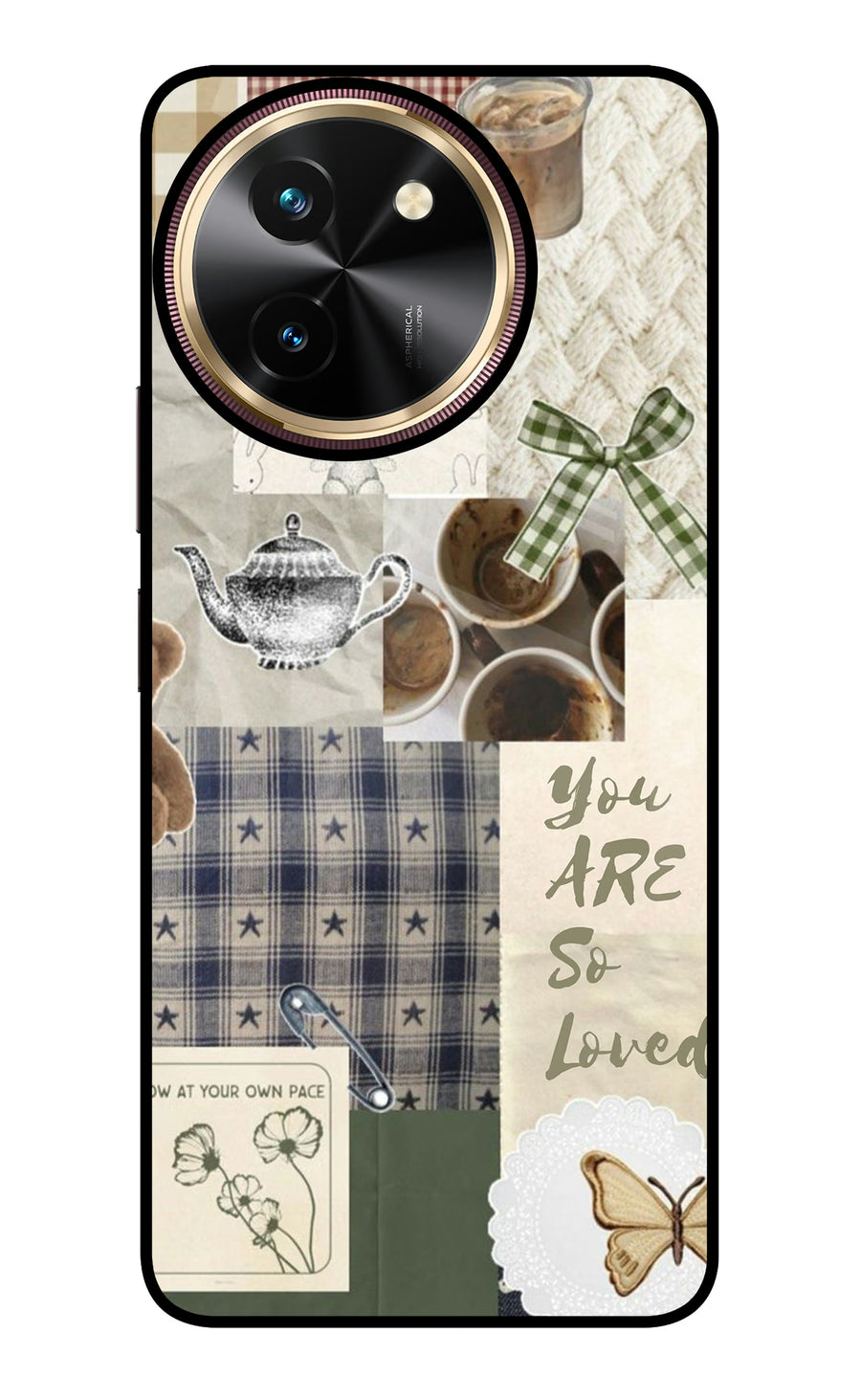 Cookie Vivo T3x Back Cover, Glass case