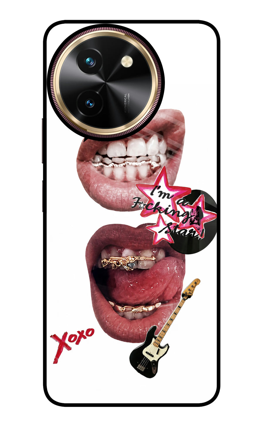 Rockstar Vivo T3x Back Cover, Glass case