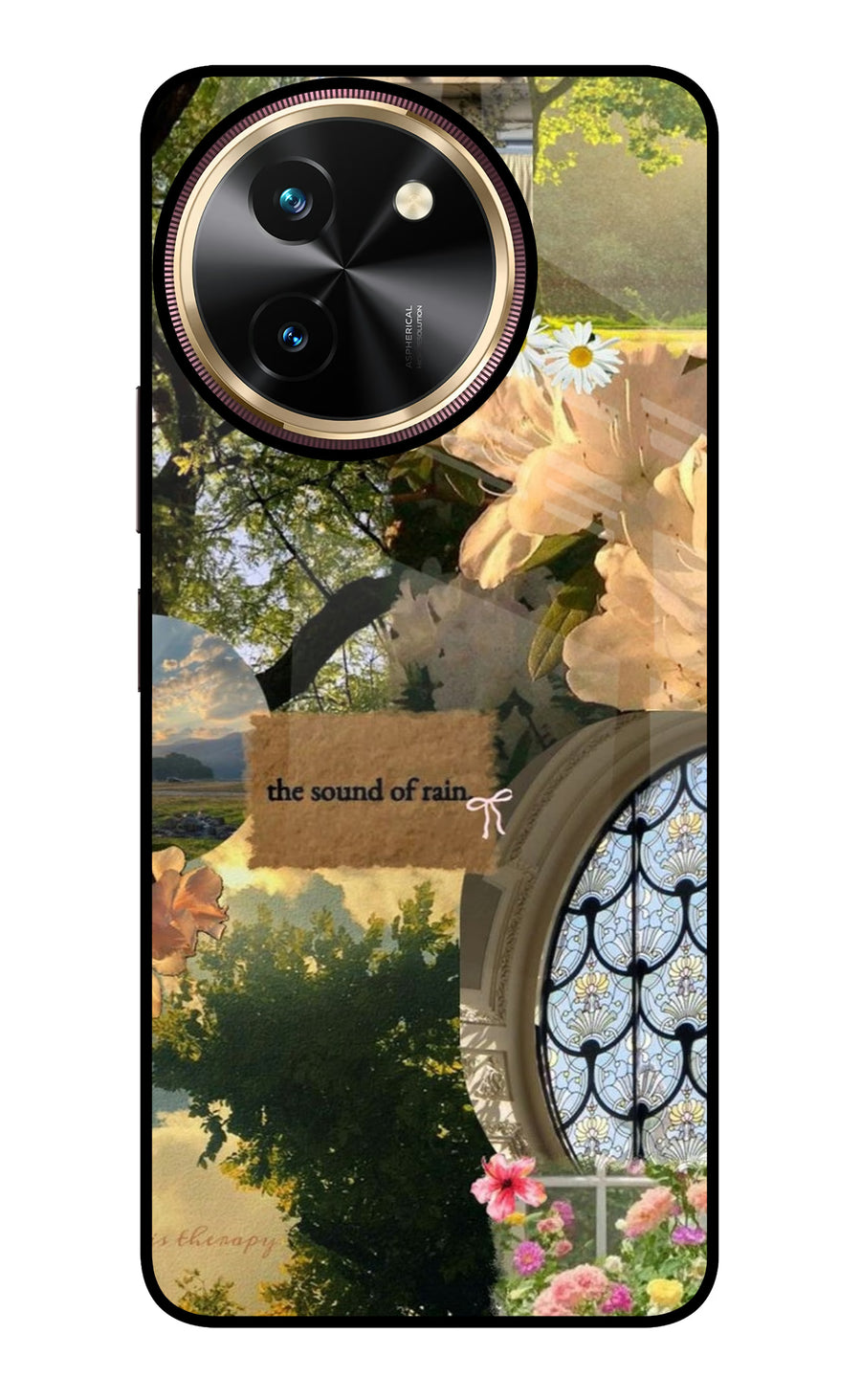 Rain Vivo T3x Back Cover, Glass case
