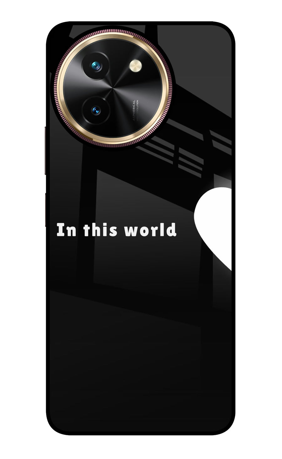 This World Vivo T3x Back Cover, Glass case