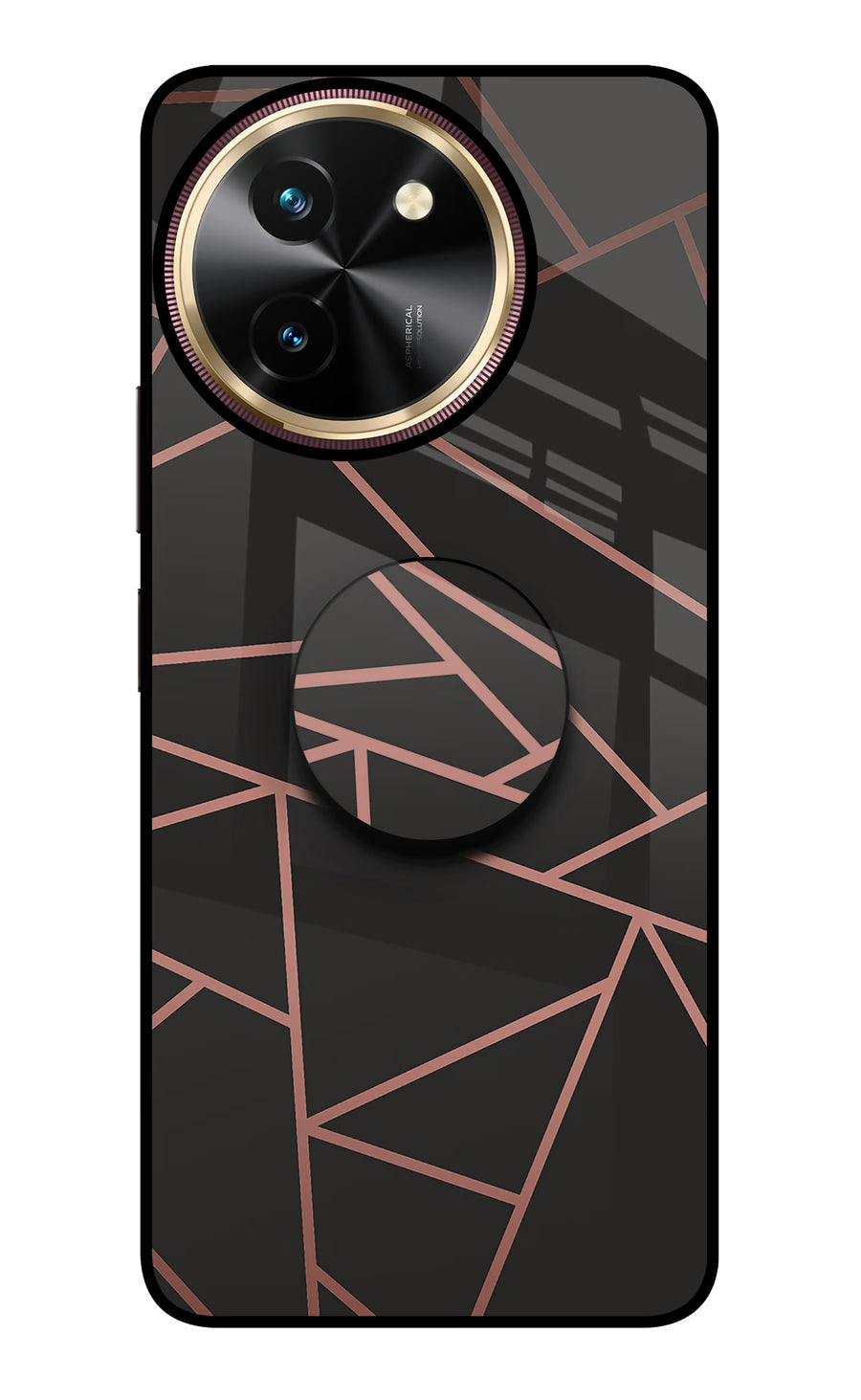 Geometric Pattern Vivo T3x Pop Case, Glass case