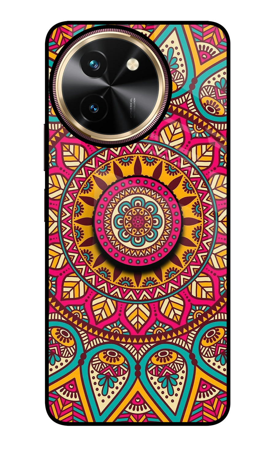 Mandala Vivo T3x Pop Case, Glass case