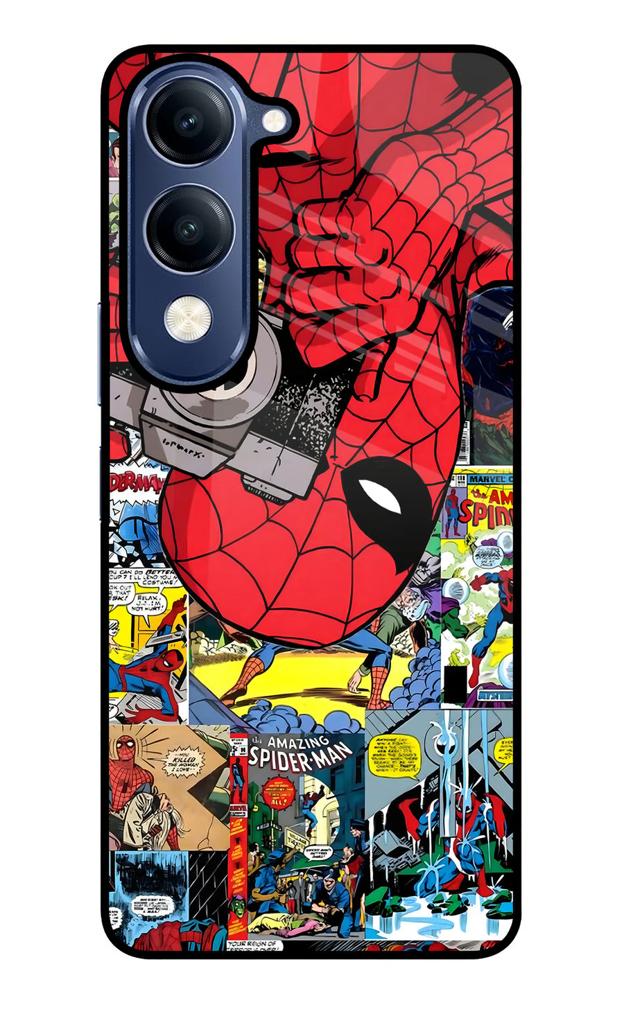 Spider Man Vivo V40 Lite Back Cover, Glass case