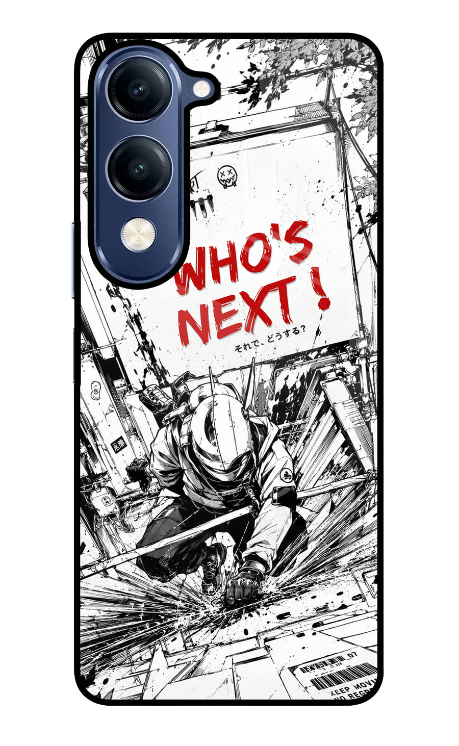 Who's Next Vivo V40 Lite Back Cover, Glass case