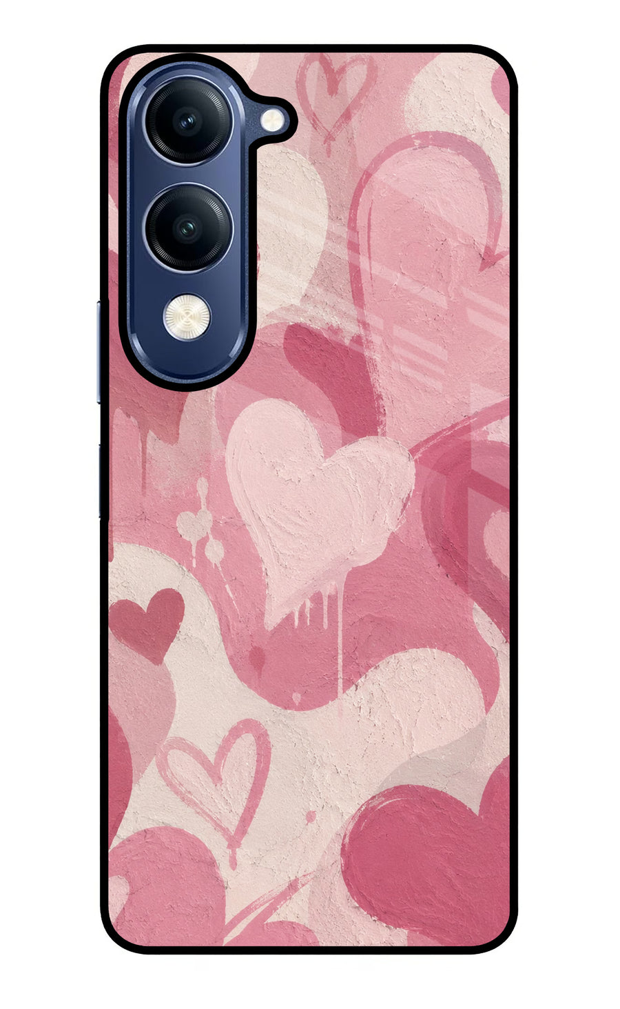 Hearty case Vivo V40 Lite Back Cover, Glass case