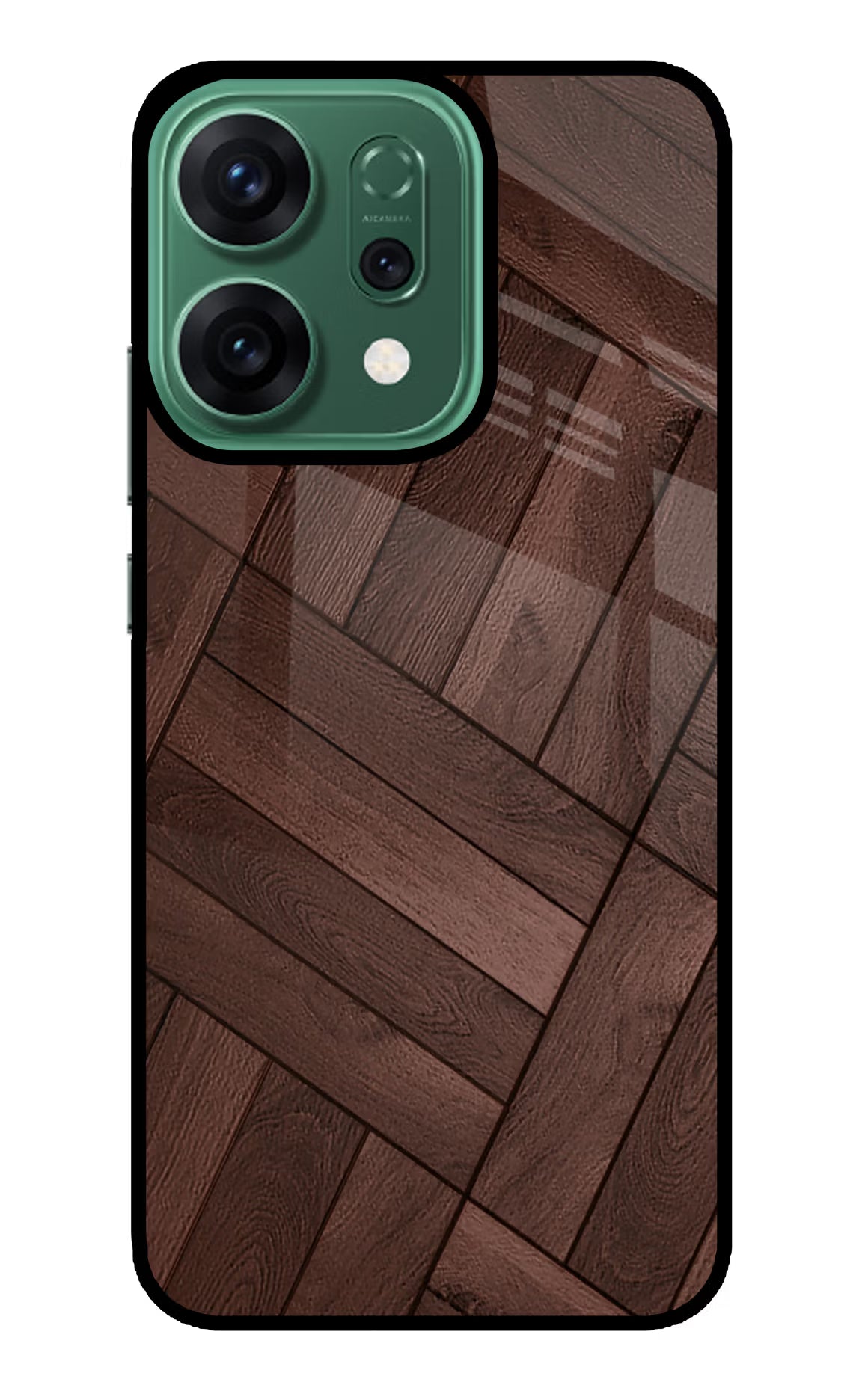 Wooden Texture Design Oppo Reno14 5G Glass Case Back Cover by Casekaro