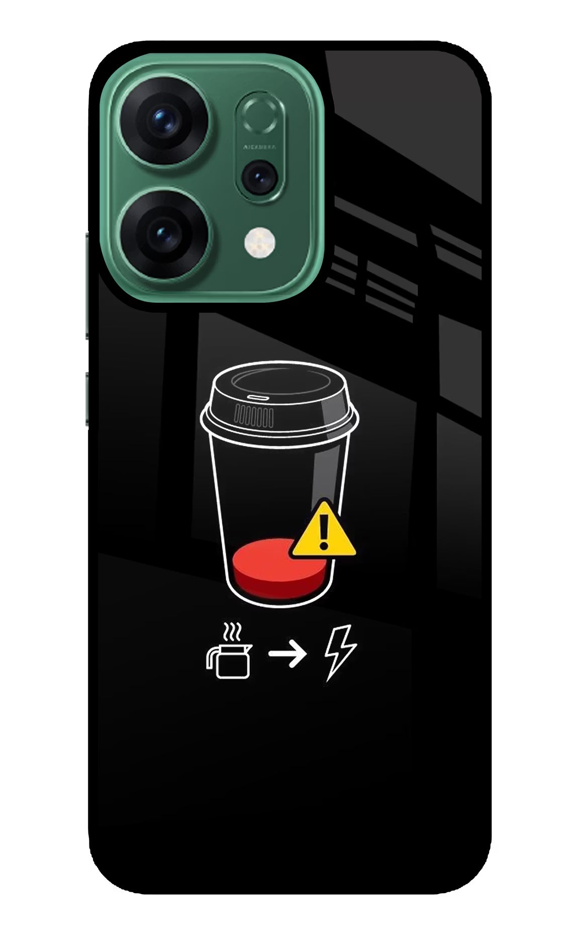 Coffee Oppo Reno14 5G Glass Case Back Cover by Casekaro