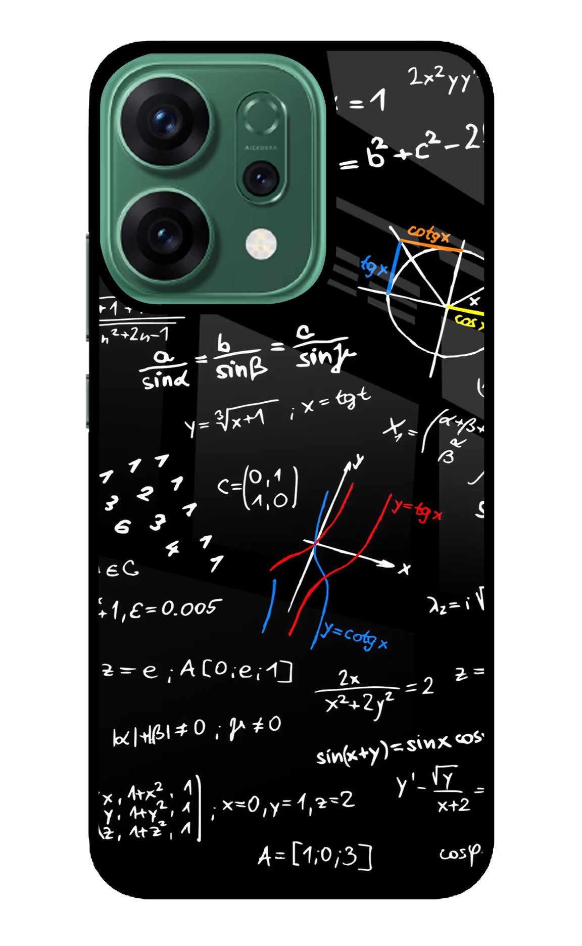 Mathematics Formula Oppo Reno14 5G Glass Case Back Cover by Casekaro