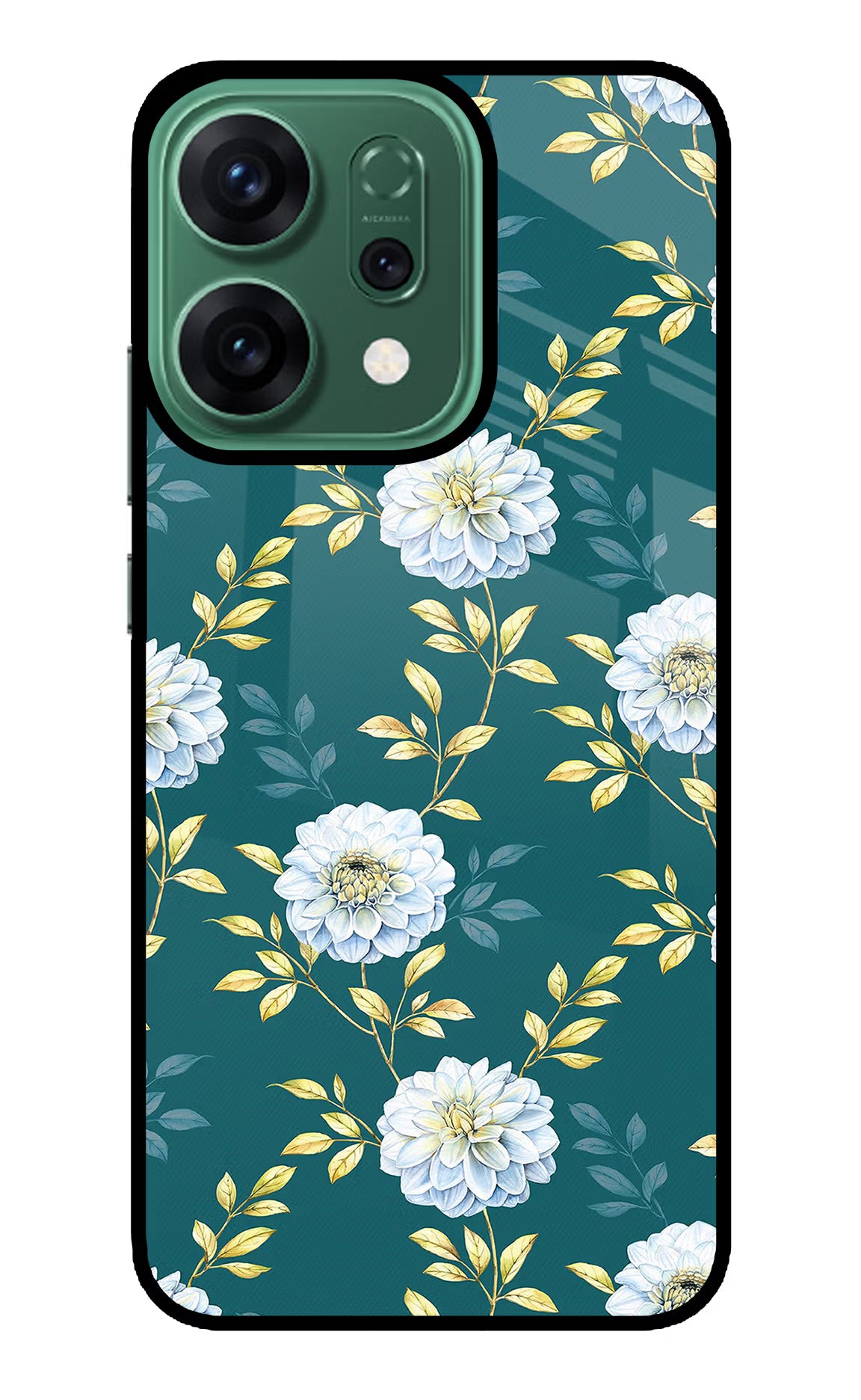 Flowers Oppo Reno14 5G Glass Case Back Cover by Casekaro