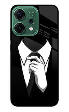 Black Tie Oppo Reno14 5G Glass Case