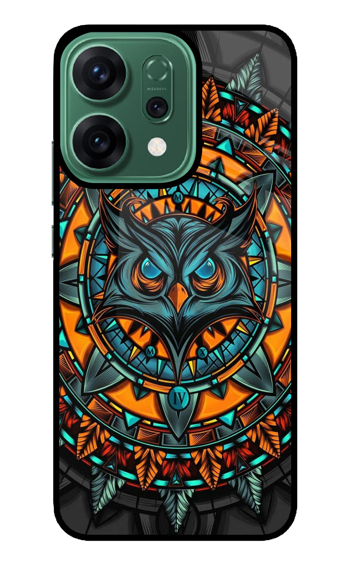 Angry Owl Art Oppo Reno14 5G Glass Case Back Cover by Casekaro