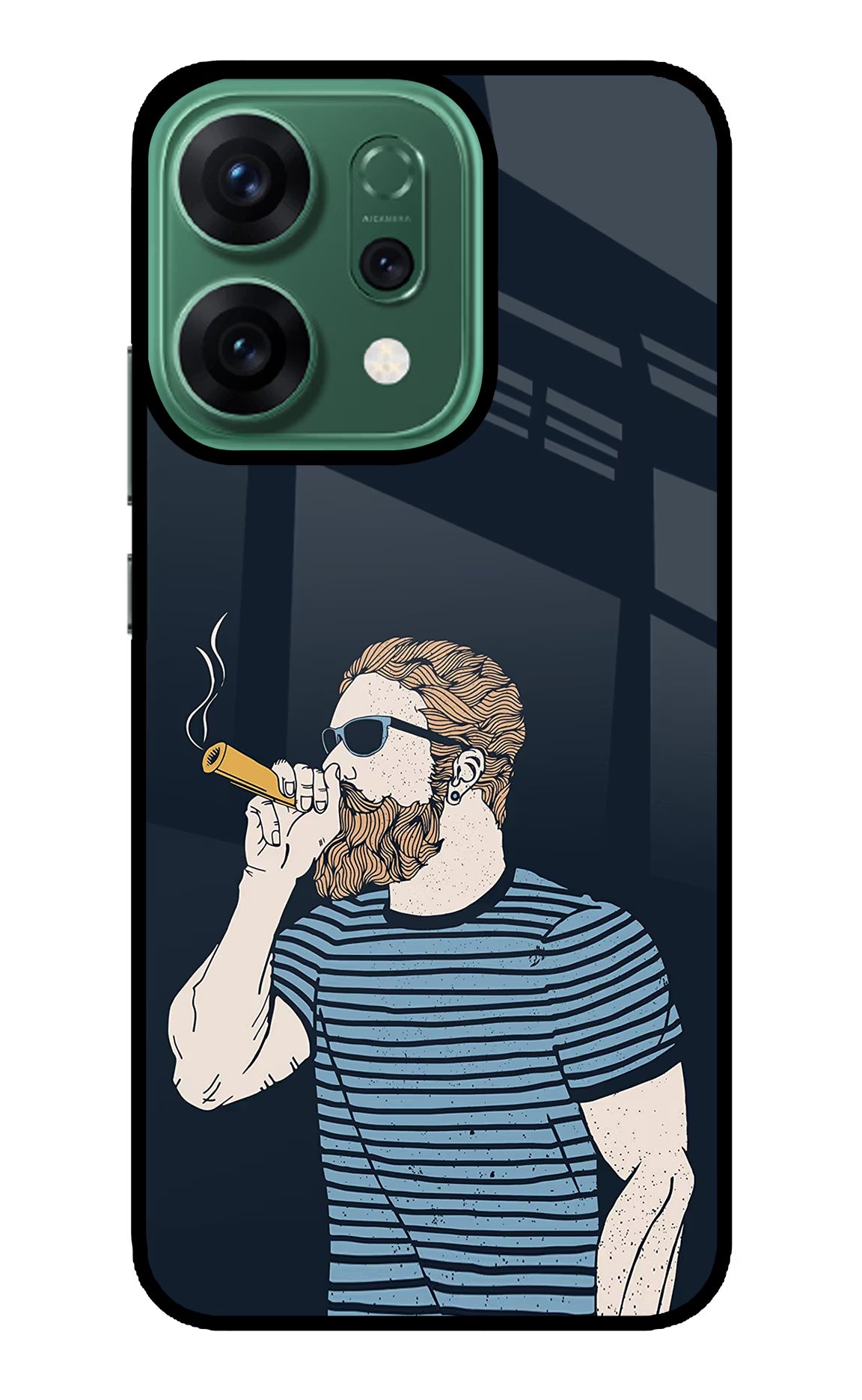 Smoking Oppo Reno14 5G Glass Case