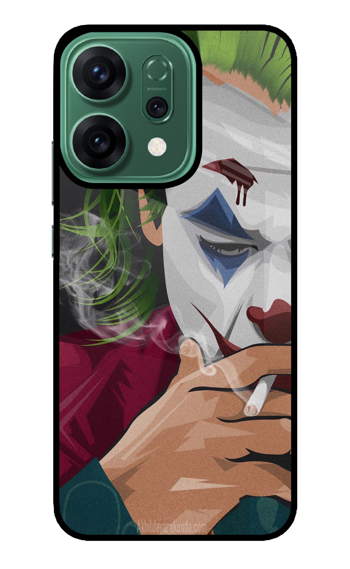 Joker Smoking Oppo Reno14 5G Glass Case Back Cover by Casekaro