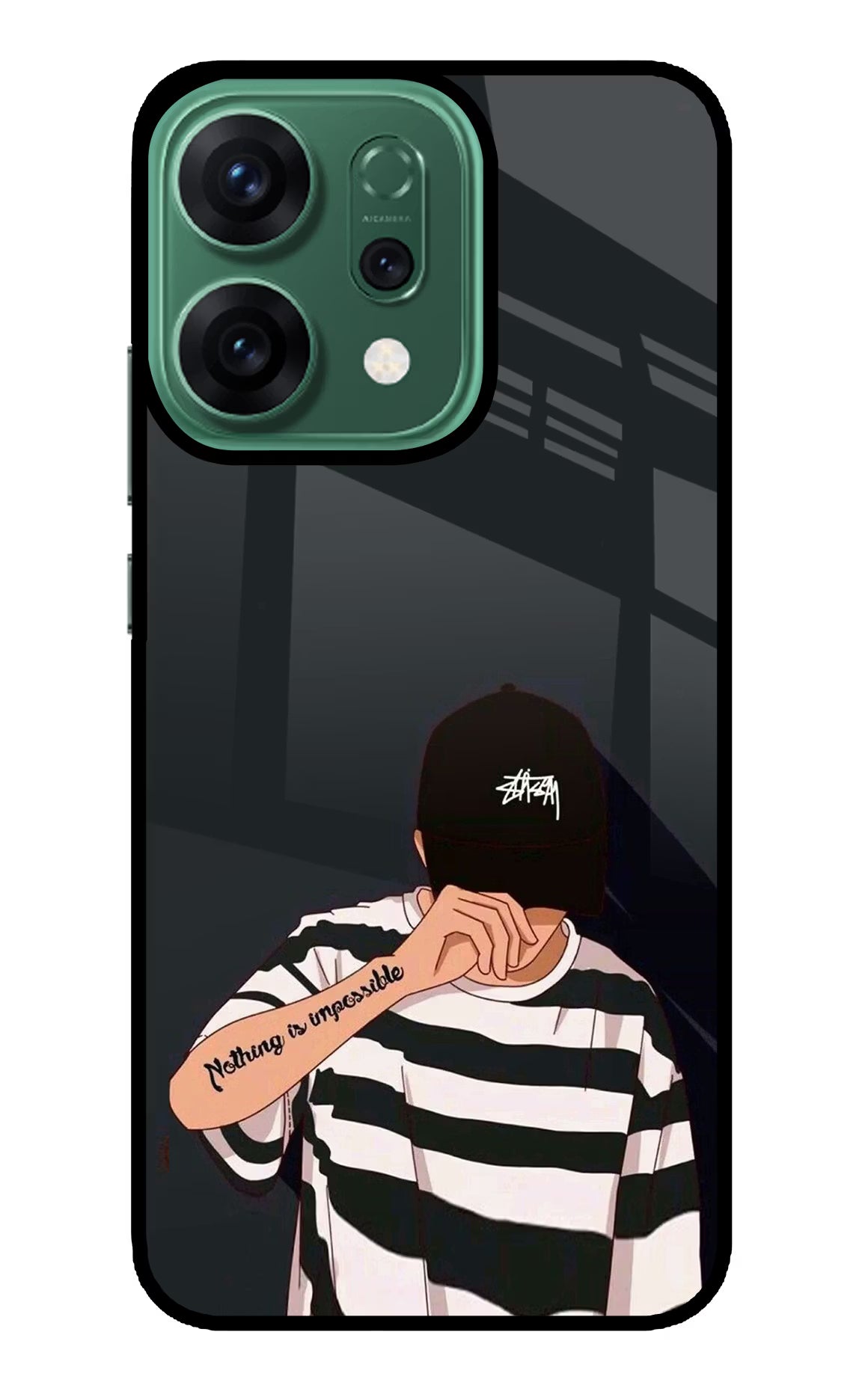 Aesthetic Boy Oppo Reno14 5G Glass Case Back Cover by Casekaro
