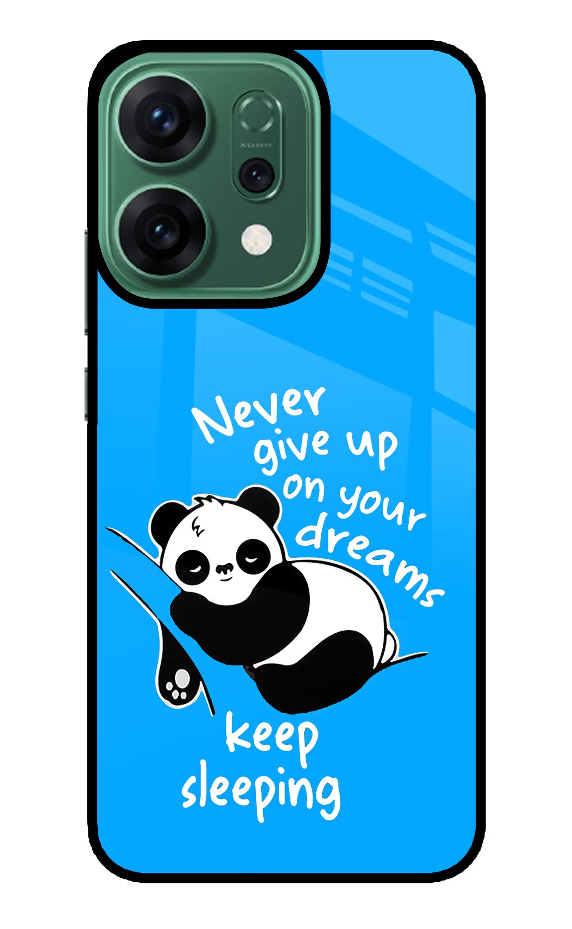 Keep Sleeping Oppo Reno14 5G Glass Case Back Cover by Casekaro