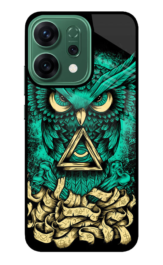 Green Owl Oppo Reno14 5G Glass Case
