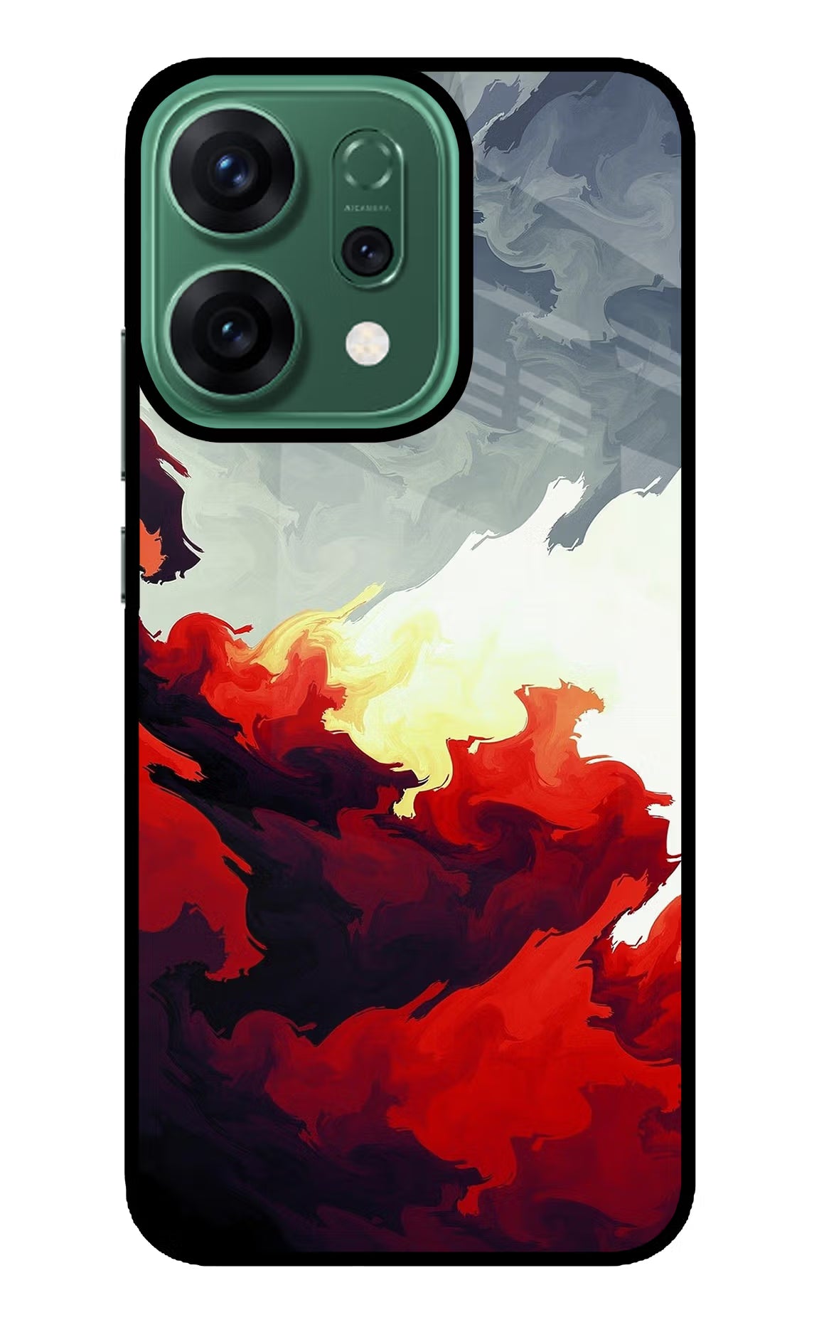 Fire Cloud Oppo Reno14 5G Glass Case