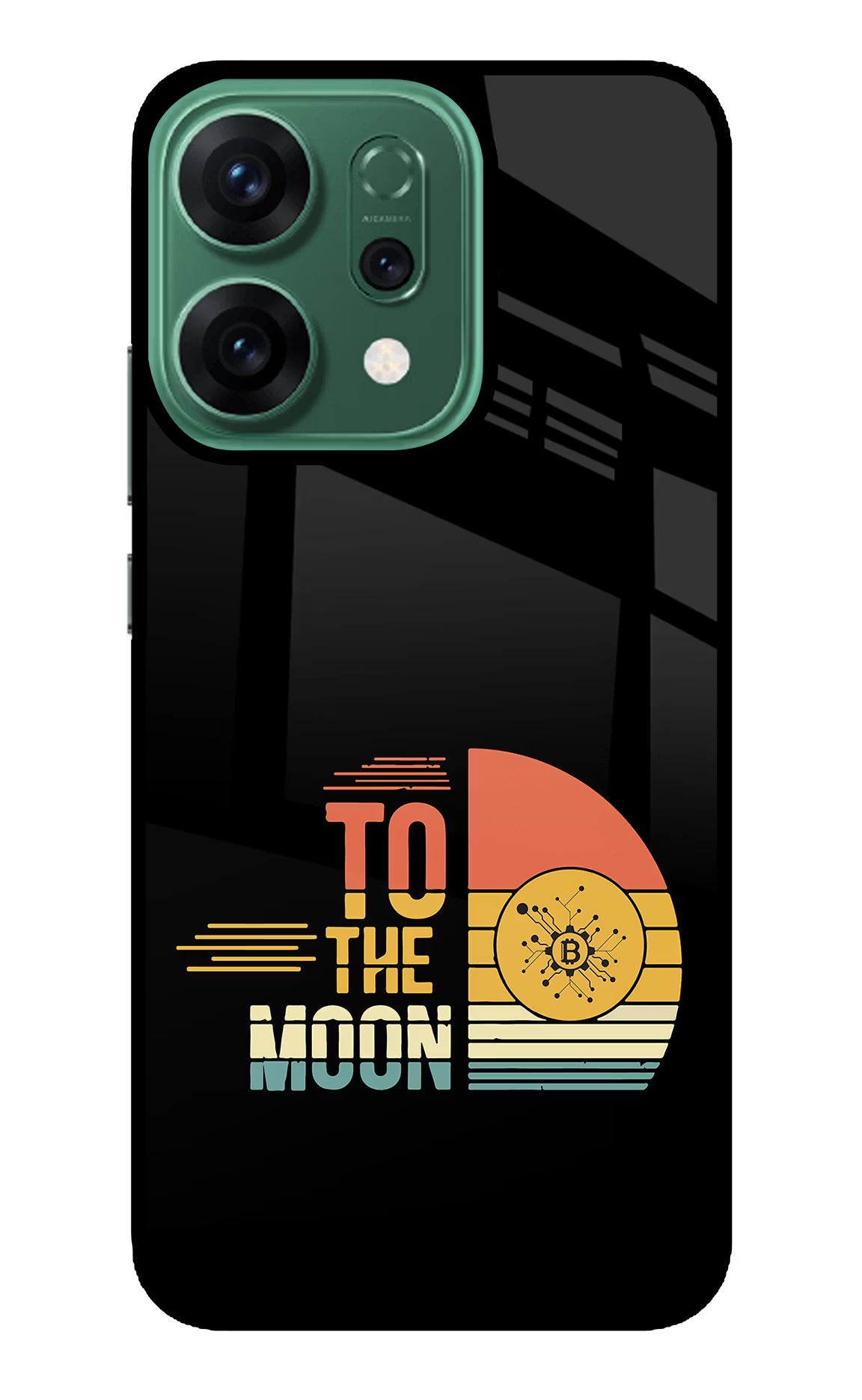 To the Moon Oppo Reno14 5G Glass Case Back Cover by Casekaro