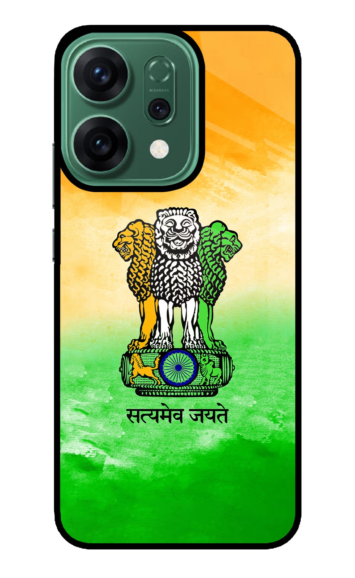 Satyamev Jayate Flag Oppo Reno14 5G Glass Case